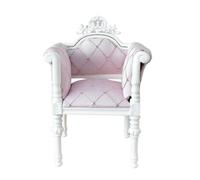 F Fityle Sofá de un Solo Asiento para Casa de Muñecas con Detalles Históricos Tapizado en Diseño Europeo Estructura de Madera y Acabado Ornamental Adecuado para Coleccionistas Casas en Miniatura