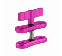 F Fityle Soporte de Cámara Abrazadera Mariposa con Doble Placa de Aleación de Aluminio y Conexión para Brazo de Bola Ajuste Manual y Compacto Adecuado para Fotografía, Rosa