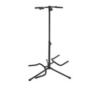 F Fityle Soporte de exhibición para guitarra doble, soporte de suelo vertical de altura ajustable con para mástil para bajo, banjo eléctrico y accesorios.
