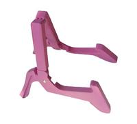 F Fityle Soporte de guitarra plegable con en a, versátil, antideslizante, estable, para bajo, guitarras eléctricas clásicas, Rosa