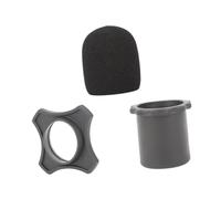 F Fityle Soporte de la manga de la barra inferior Cubierta de esponja de micrófono Instalación fácil de instalación fácil Anillo anti-Slip para el habla en, Negro