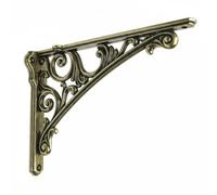 F Fityle Soporte de Pared Soporte Estante Ménsula Triangular de Aleación de Zinc con Estética Clásica y Detalle de Fundición Apto para Cocina Baño Sala , Bronce Antiguo 20CM