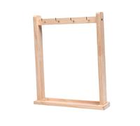 F Fityle Soporte para carillón de viento, soporte para gong, estable, multiusos, único, de madera, con capacidad para 4 carillones, expositor para pulseras,