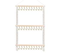 F Fityle Soporte para diademas, colgador de lazos, organizador de pinzas para el cabello para niñas, organizador de accesorios para el cabello de madera para, 38cmx60cm