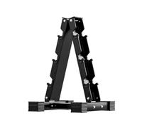 F Fityle Soporte para Mancuernas Ajustable Estante Organizador Almacenamiento Doble Estructura Metálica Base Estable con Pies de Goma Adecuado para Gimnasio en Casa Estudio Profesional