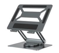 F Fityle Soporte para Portátil con Adaptador Integrado Elevador Ajustable Superficie con Aberturas 3 Puertos USB 3.0 y USB C Estructura Articulada Adecuado, Color to 2