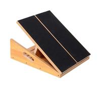 F Fityle Tabla de Estiramiento de Madera Inclinada, Plegable, Antideslizante, Bloque de Equilibrio para Sentadillas con 5 ángulos Ajustables para Gimnasio,