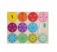 F Fityle Tablero Fracciones para Niños Aprendizaje Manipulativo, Tablero con Piezas Fracciones, sin Pantallas, para Casa