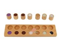 F Fityle Tablero Sensorial Infantil Didáctico Educativo Interactivo de Madera con Elementos Texturizados para Estímulo Táctil Habilidad Manual Emparejamiento y