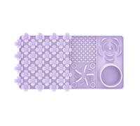 F Fityle Tapete de Silicona para Alimentar y lamer, dispensador de Comida para Mascotas, tapete para olfatear para Perros de Todos los tamaños, 40 cm x 20,3 cm, PÚrpura