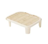 F Fityle Tapete Plástico PP para | Antidispersión, Alfombra Rejilla con Capa Recolección, Lavable, Café, 15CM