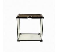 F Fityle Terrario para Reptiles Cristal con Panorámica Malla Ventilada Diseño Apilable de Adecuado para Serpientes Ranas Tortugas Observación Doméstica, 30x20x30cm