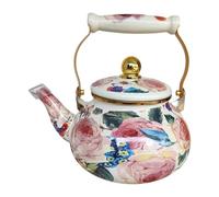 F Fityle Tetera de esmalte, jarra de agua, resistente al con tapa, tetera de esmalte grueso de 2,5 l para agua hirviendo en casa o para fiestas, Style C