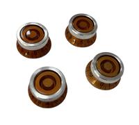 F Fityle Timbre de guitarra eléctrica y perillas de Control de velocidad de volumen, piezas de repuesto para guitarra eléctrica, piezas de guitarra eléctrica, ámbar