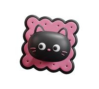 F Fityle Tope de manija de puerta, protector de pared, compacto, silencioso, suave, decorativo, con dibujos animados, para baño, hogar, comedor, sala de estar, Negro
