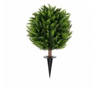 F Fityle Topiario con Estaca sin Mantenimiento Topiario Esférico Artificial Frondoso Planta Topiaria Plástico para Oficina, Entradas, Macetas, 1PC