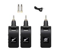 F Fityle Transmisor y receptor de audio Equipo de música de micrófono compacto de guitarra para bajo eléctrico Micrófono de condensador, 3 Piezas