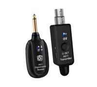 F Fityle Transmisores de guitarra receptor transmisores de audio receptor anti interferencia recargable enchufe y reproducir equipos de música para el