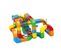 F Fityle Tren Eléctrico DIY, Kit de Bloques Cúbicos para Vías, Regalo de Cumpleaños para Niños de 3 a 8 años, Pista Cúbica 3D Duradera, Pista de Carreras, 123 Piezas