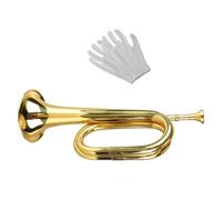 F Fityle Trompeta de aleación de latón, instrumento portátil, con guantes, ideal para principiantes, conciertos, estudiantes avanzados y orquestas.