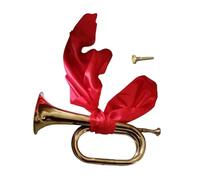 F Fityle Trompeta de caballería ligera con boquilla, instrumento musical retro, instrumento de viento metal para ambiente festivo.
