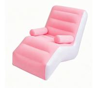 F Fityle Tumbona Inflable con Inflador Portátil | Bomba Pie Incluida, perficie Acolchada Ave, Sillón Inflable, para Dormitorio,