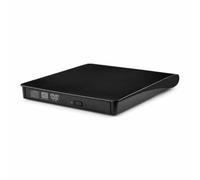 F Fityle Unidad Externa de DVD Grabadora Portátil USB con Ranura Frontal y Acabado Moderno Adecuada para Computadoras Oficina Viajes Entretenimiento en Casa, Negro, Cable Único Negro Grabable