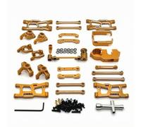 F Fityle Vehicle Conjunto de Piezas de Aluminio 6061 Kit de Suspensión Enlaces Rodamientos Mecanizado de Precisión y Movimiento Adecuado para Automóviles RC 1 12 y 1 14 Aficionados y Pista, Oro