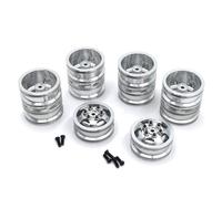 F Fityle Vehicle Wheel Hub Llanta Rueda Buje Aro para Camión RC 6WD B16 B36 Metálico Mejorado Engranado con Peso Extra para Tracción Estable Adecuado para Aficionados y 1/16, Plata