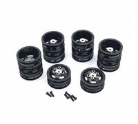 F Fityle Vehicle Wheel Hub Llanta Rueda Buje Aro para Camión RC 6WD B16 B36 Metálico Mejorado Engranado con Peso Extra para Tracción Estable Adecuado para Aficionados y 1/16, Negro