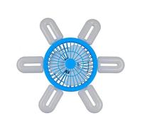 F Fityle Ventilador de Techo con Luz Led Lámpara de Techo Plafón Ventilador Techo Unidad Combinada con 6 y Luz Distribuida Casquillo E27 60 W Apto para Salón, Azul