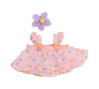 F Fityle Vestido de Princesa de 2 Piezas para Muñecas con Horquillas de Flores, Accesorios de Ropa en Miniatura para Muñecas de Niña de 20 Cm, Rosa
