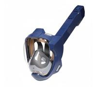 F Fityle Visor de Snorkel de Cara Completa Máscara Buceo Antiempañante con Silicona Alimentaria y Válvula Secado Adecuada para Adultos en Natación Esnórquel Turismo , Azul Oscuro , S/M