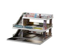 F Fityle Vitrina de exhibición de Modelos de Escala 1/64, Caja de Almacenamiento para Autos de Juguete, Diorama de estacionamiento simulado, Regalo