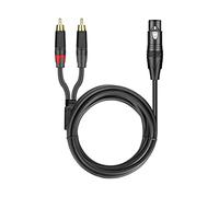 F Fityle XLR Cable Cable Phono estéreo Línea de Resistente Mezcladores estéreo, Mujer 2M