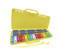 F Fityle Xylophone para niños Instrumento Educational Toy 25 Notas Glockenspiel Xylophone Percusion Music Toy para reproductores de niños Band, Amarillo