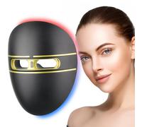 F FIWENE Máscara facial LED para terapia de luz, elegible para FSA o HSA, portátil, recargable, máscara de terapia de luz roja y azul, dispositivo para el cuidado de la piel, máscara facial de terapia