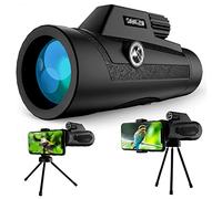 F&FSH Telescopio Monocular, Telescopio HD 12 × 50 con Soporte para Teléfono Móvil Trípode Prisma BAK4 Lente FMC Telescopio Monocular Impermeable Adecuado para Senderismo Observación De Aves