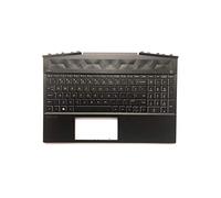 F-Hong Palmrest Upper Case Touchpad con teclado retroiluminado para HP Gaming Pavilion 15-DK 15-DK0126TX TPN-C141, compatible con el número de pieza L57595-001 Whiter