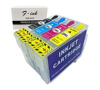 F-INK - Cartucho de tinta recargable vacío compatible con cartuchos de tinta Epson 29 o 29XL, 4 colores, T2991, T2992, cian y T2993, magenta y T2994, amarillo