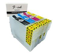 F-ink - Cartuchos de Tinta vacías Recargables de Repuesto para Cartuchos de Tinta 603 o 603XL (4 Colores 603XL Negro, Cian, Magenta, Amarillo)