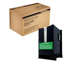 F-INK E-6711 Caja de mantenimiento compatible con Epson T6711 y C13T671100 Caja de mantenimiento de tinta