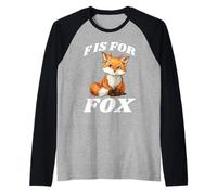 F Is For Fox Elementary Kindergarten Reading Teacher - Camiseta Manga Raglan