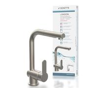 F.J. Schütte 79729 London - Grifo para fregadero, aspecto de acero inoxidable