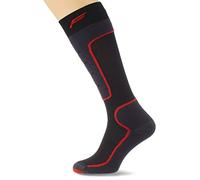F Lite - Calcetines de esquí para esquí SA 100 Calcetines, otoño/Invierno, Unisex, Color Negro/Rojo, tamaño 35-38
