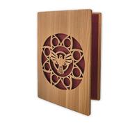 F.LLI BONELLA Tarjeta de madera natural con grabado de la Paloma del Espíritu Santo 11 x 15,5 cm con sobre incluido