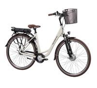F.lli Schiano E-Moon, Bicicleta Electrica de Trekking, 28", Batería 36V 14.5Ah Extraíble, Motor 250W 40Nm, Cambio Nexus 7V Bici Electrica Urbana, Unisex Adulto, Blanco