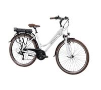 F.lli Schiano E-Ride, Bicicleta Electrica de Trekking, 28", Batería 36V 14.5Ah Extraíble, Motor 250W 40Nm, Bici Electrica Urbana, Unisex Adulto, Blanco