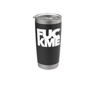 F Me Funny Maldición Mala Palabra Maldición Boca Falta Jurar Cussing Vaso térmico de acero inoxidable de doble pared