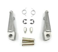 F Para ZZR1400 Para ZX14 2006-2013 Para ZZR1200 2000 2001 2002 2003 Reposapiés Delanteros Para Motocicleta Estriberas Piezas Repuesto Modificadas Accesorios Actualización(Silver)
